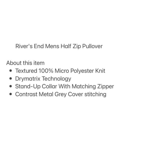 River's End Half Zip Pullover Mens Size M Yellow‎ Casual Outerwear NWT - Picture 2 of 8